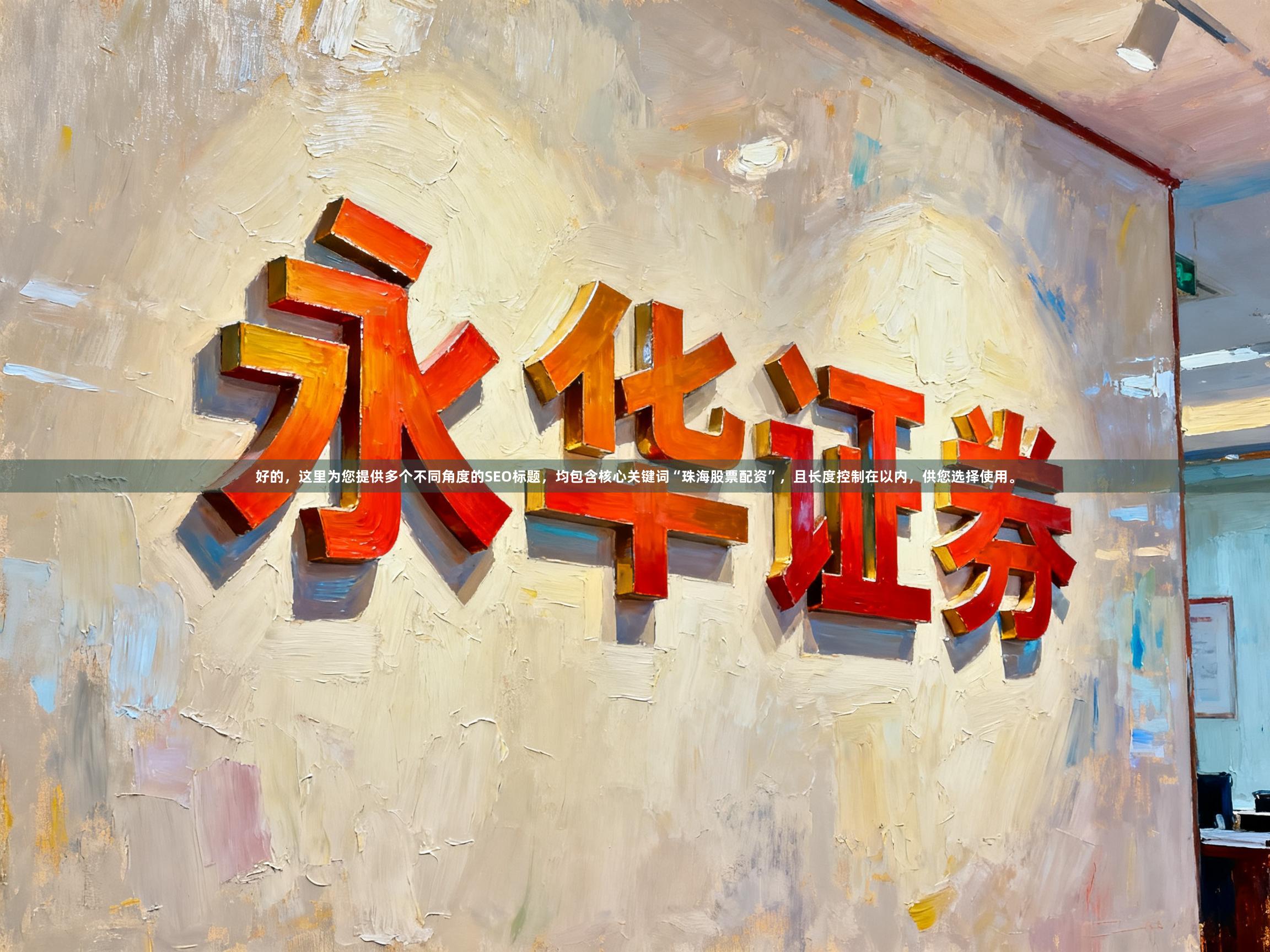 好的，这里为您提供多个不同角度的SEO标题，均包含核心关键词“珠海股票配资”，且长度控制在以内，供您选择使用。
